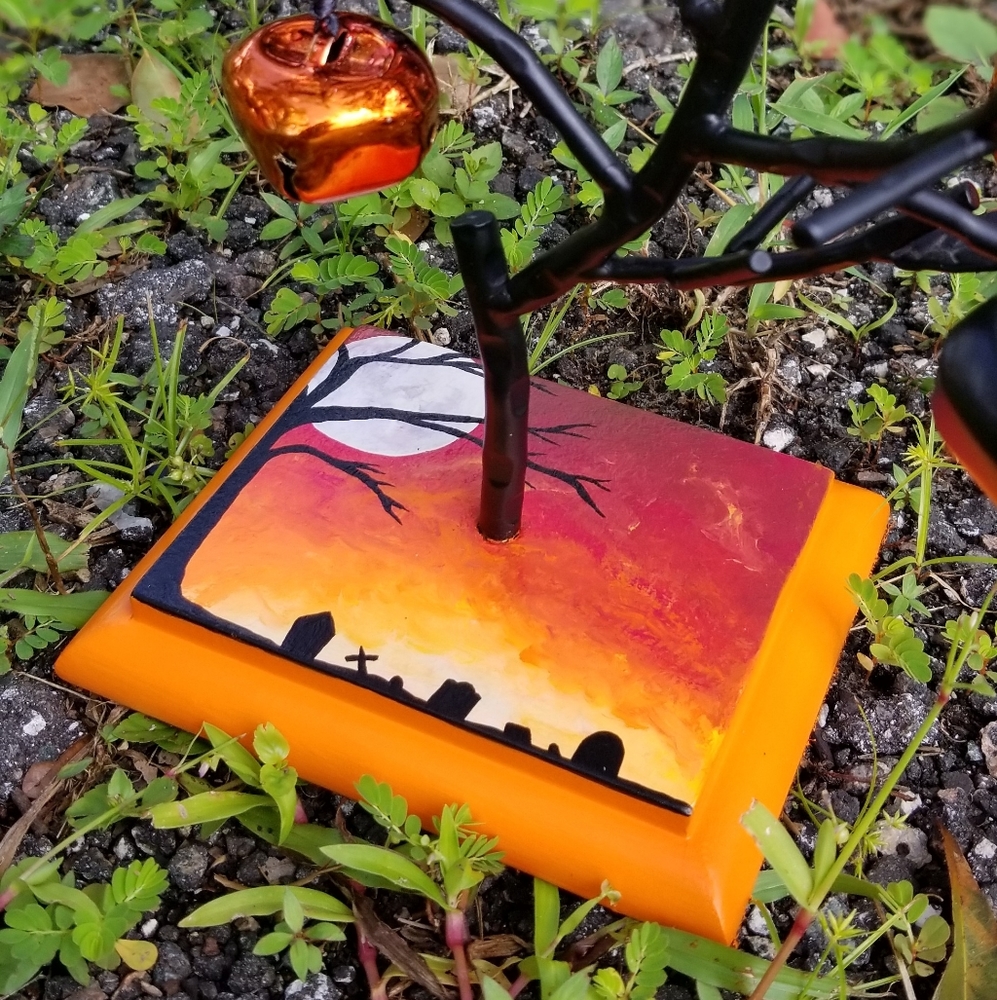 Hand Painted Halloween Tree Decor